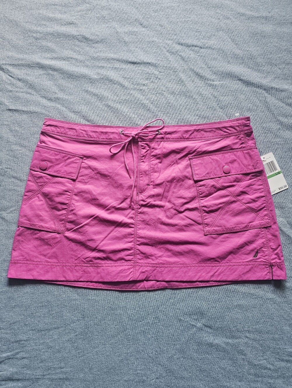 Nautica Women's Utility Cargo Skirt Pink NWT Size Large
